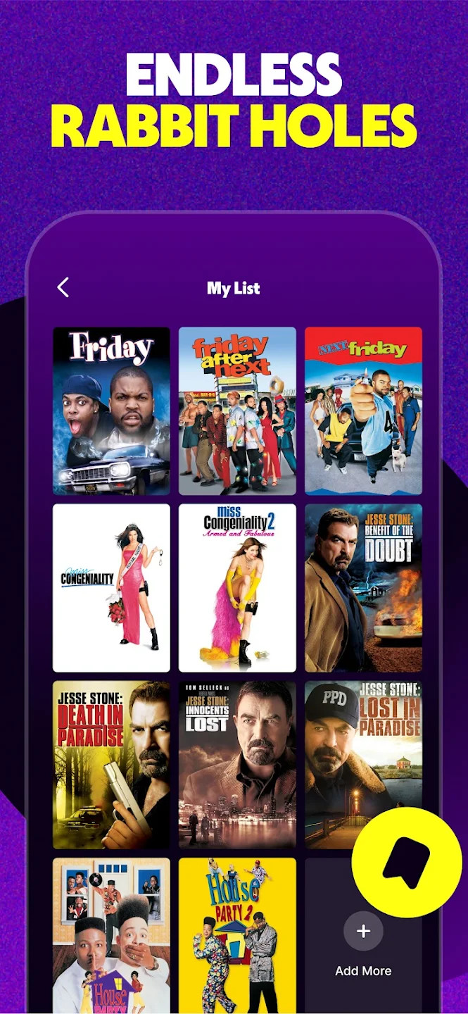 Tubi VOD screen