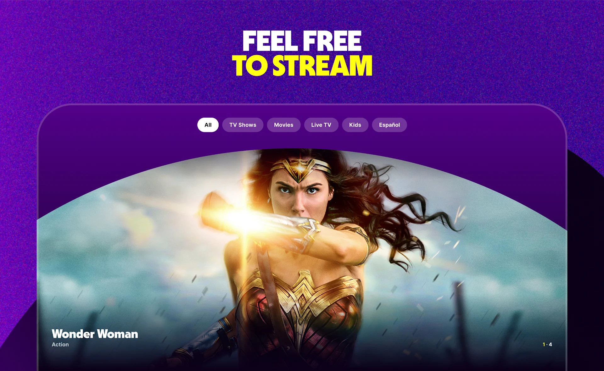 Tubi VOD screen