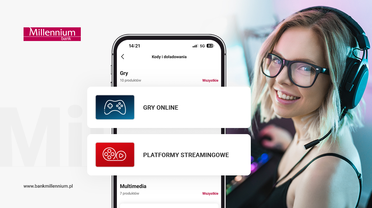 Nowe kody doładowujące w aplikacji Bank Millennium