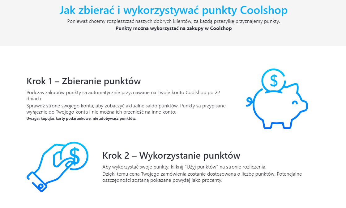 Coolshop - duńska platforma i możliwy konkurent Allegro, zasady przyznawania punktów lojalnościowych