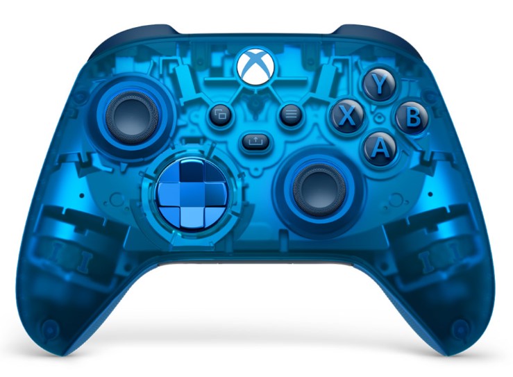 xbox kontroler kolor sky cipher przezroczysty