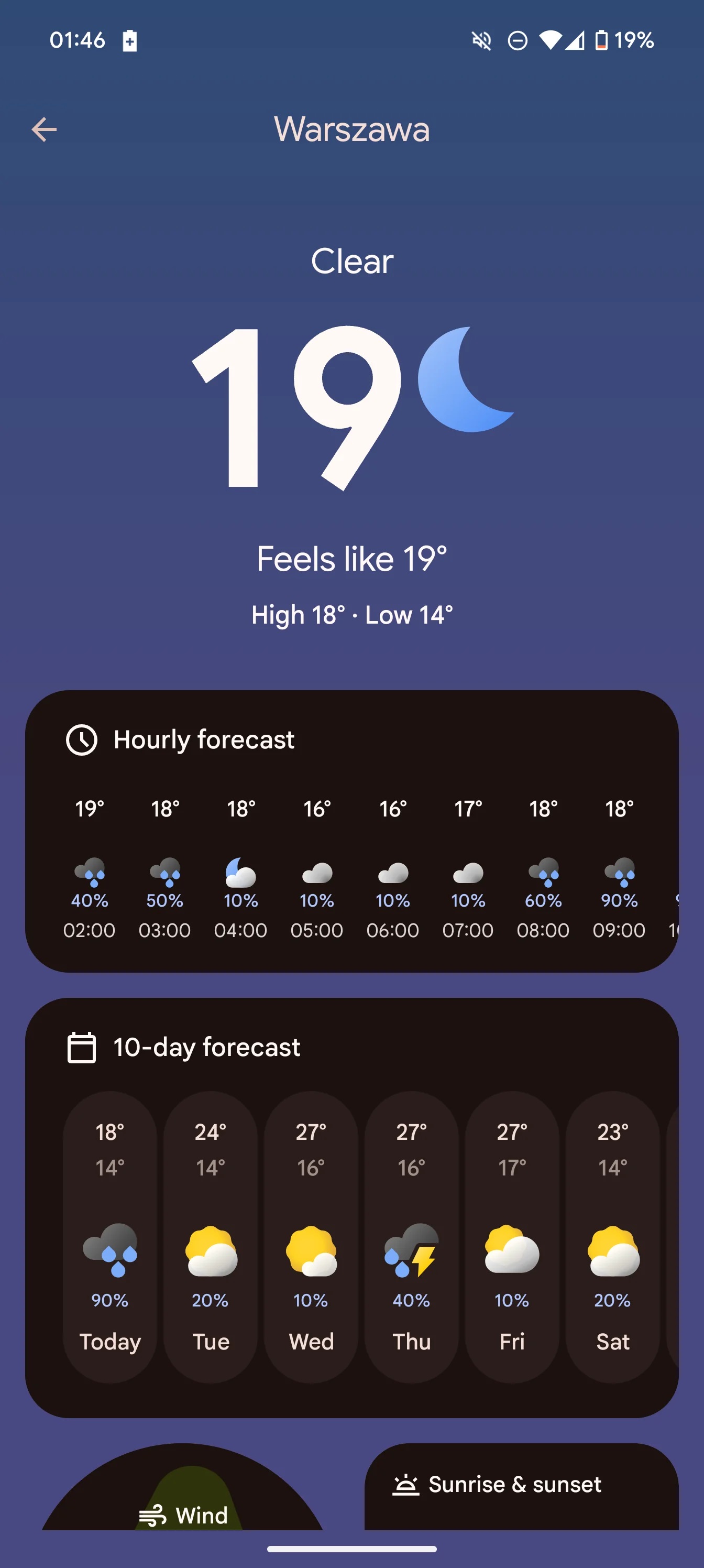 Nowa aplikacja Pogoda na Google Pixel 9