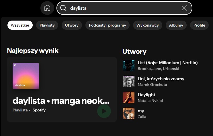 Daylista w Spotify