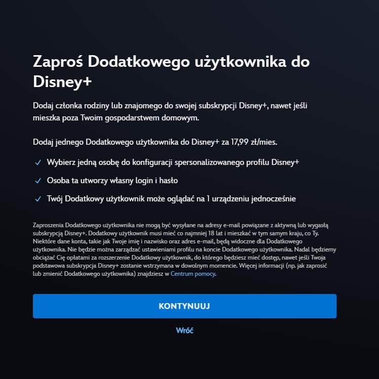 Dodatkowy użytkownik - nowa usługa w Disney+