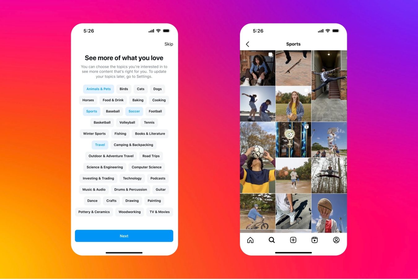 Instagram konta dla nastolatków