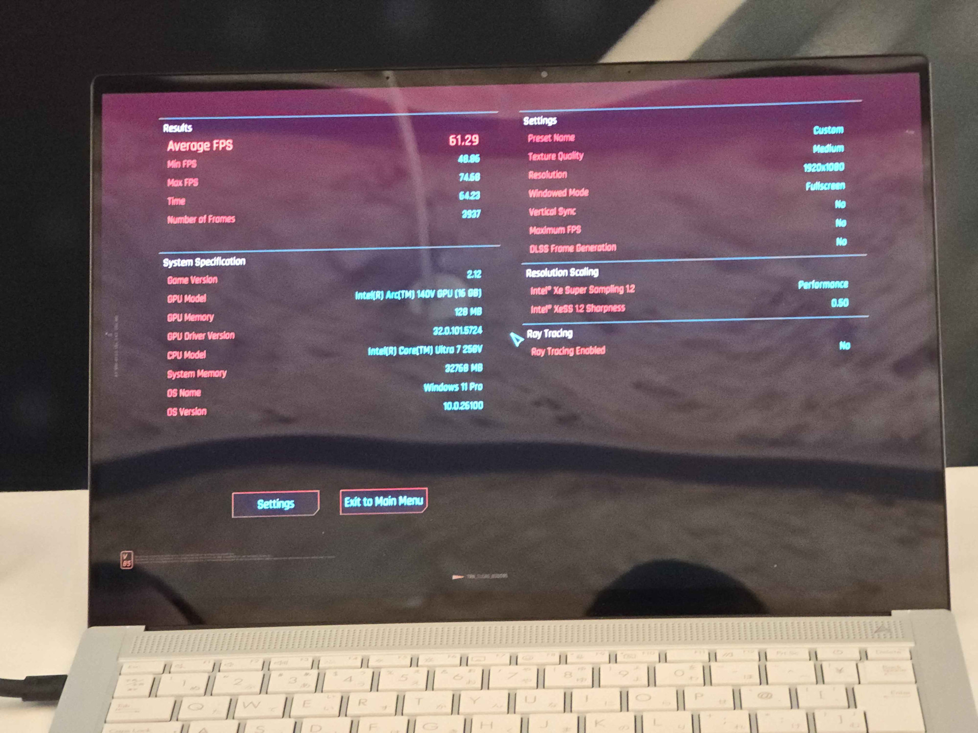 GPU Intel Arc 140V