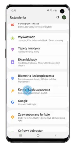 Proces zakładania konta Samsung Account
