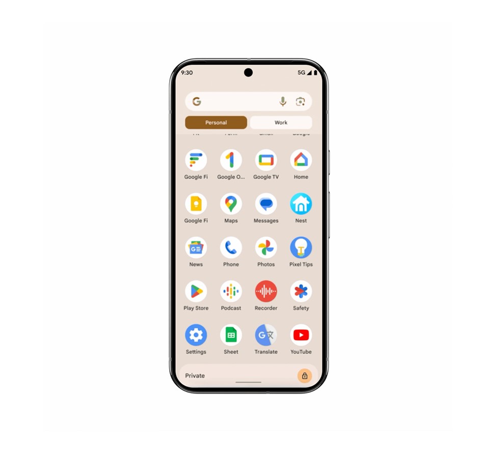 Android 15 - Przestrzeń prywatna