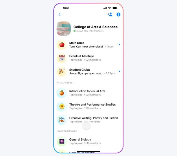 Facebook Messenger - społeczności