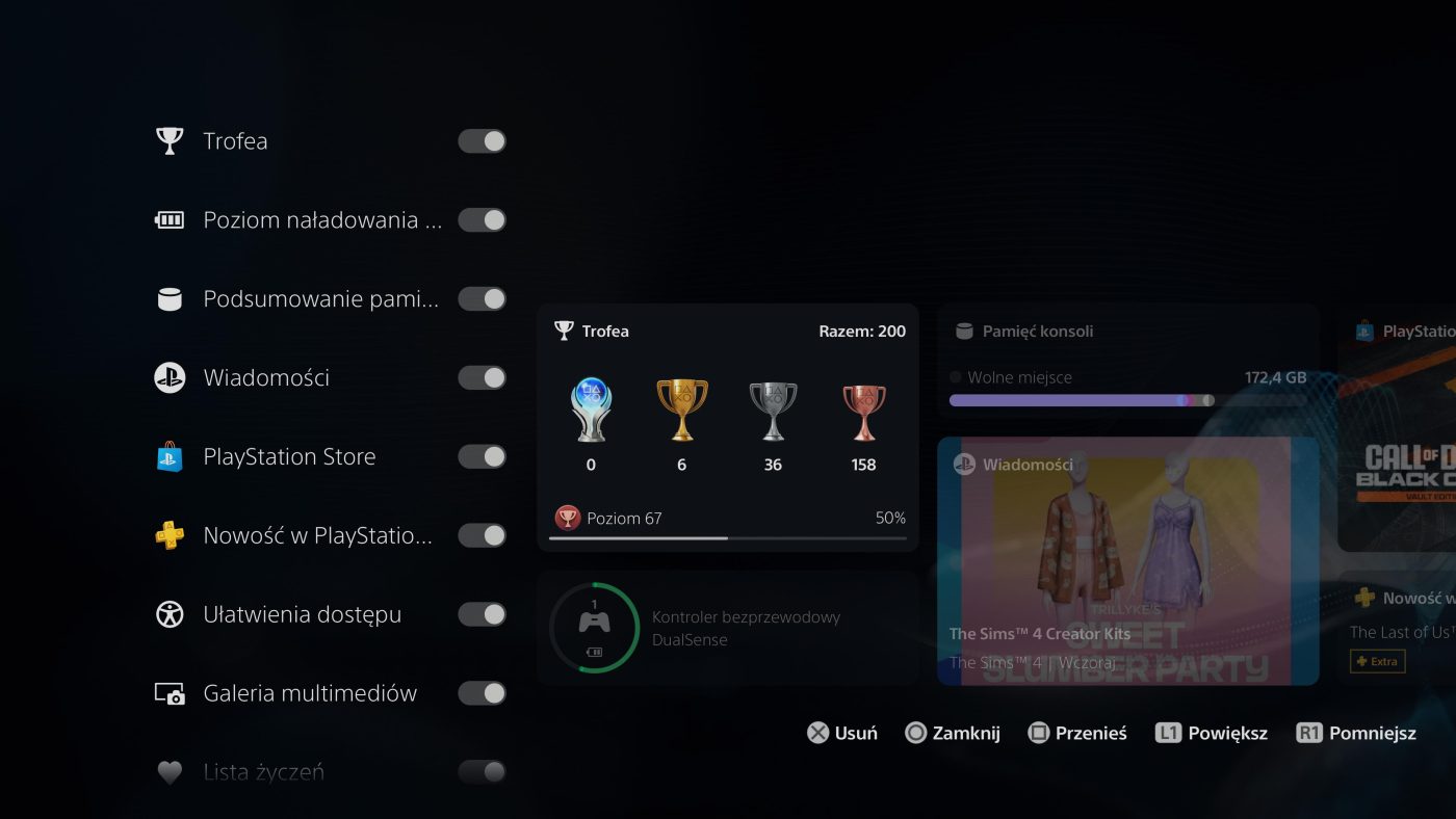 nowe menu ps5