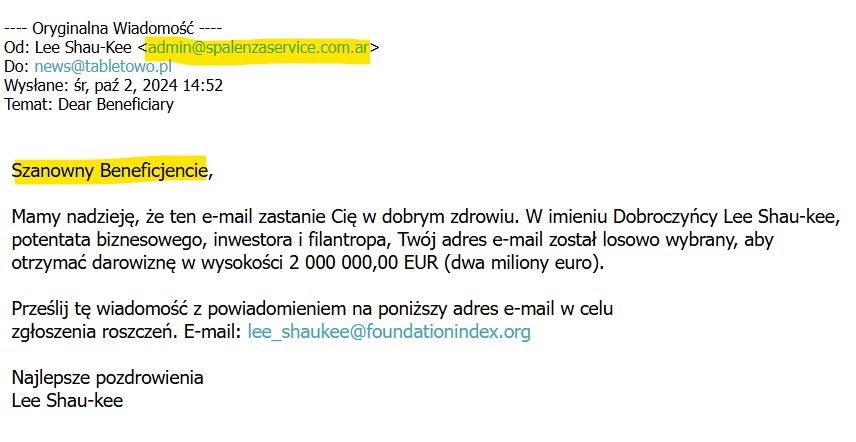 E-mail phishingowy