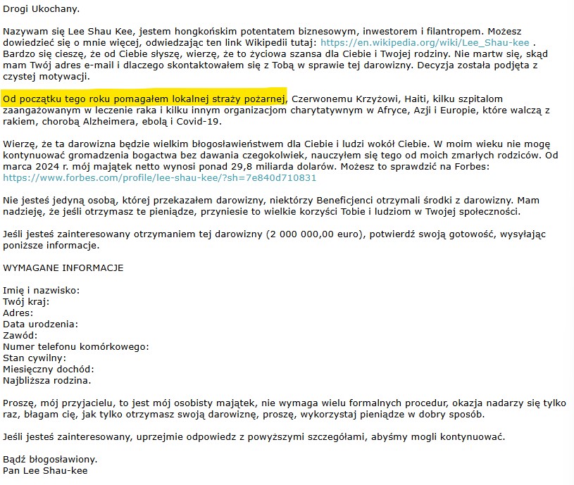 E-mail phishingowy