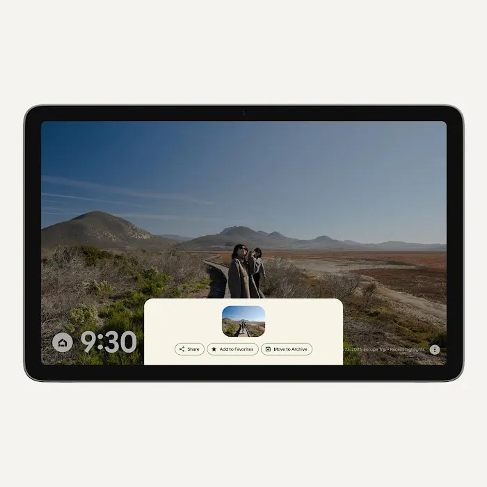 Tryb cyfrowej ramki w PIxel Tablet