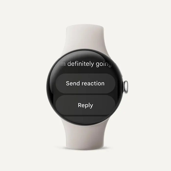 Reakcje emoji w Pixel Watch