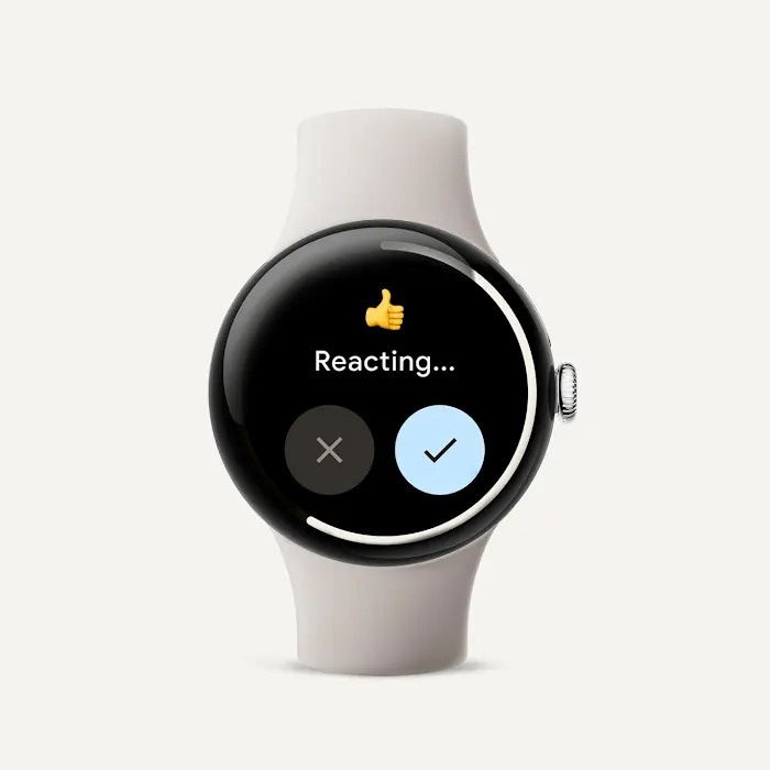Reakcje emoji w Pixel Watch