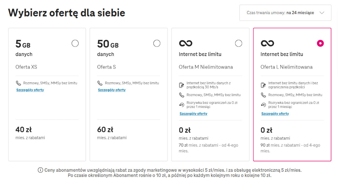Abonament w T-Mobile
