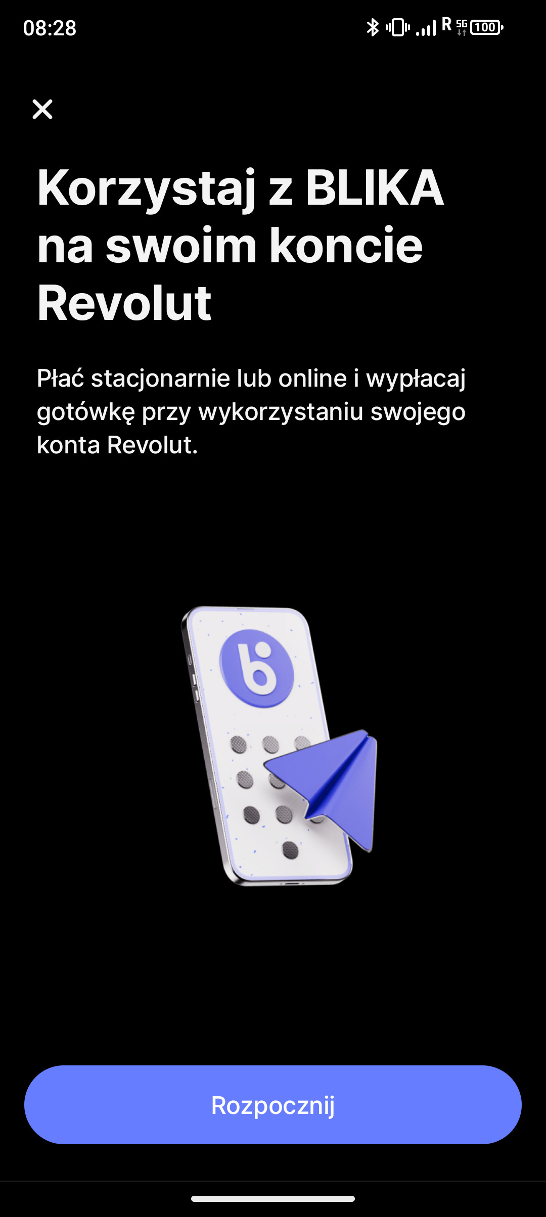 Revolut Blik screen