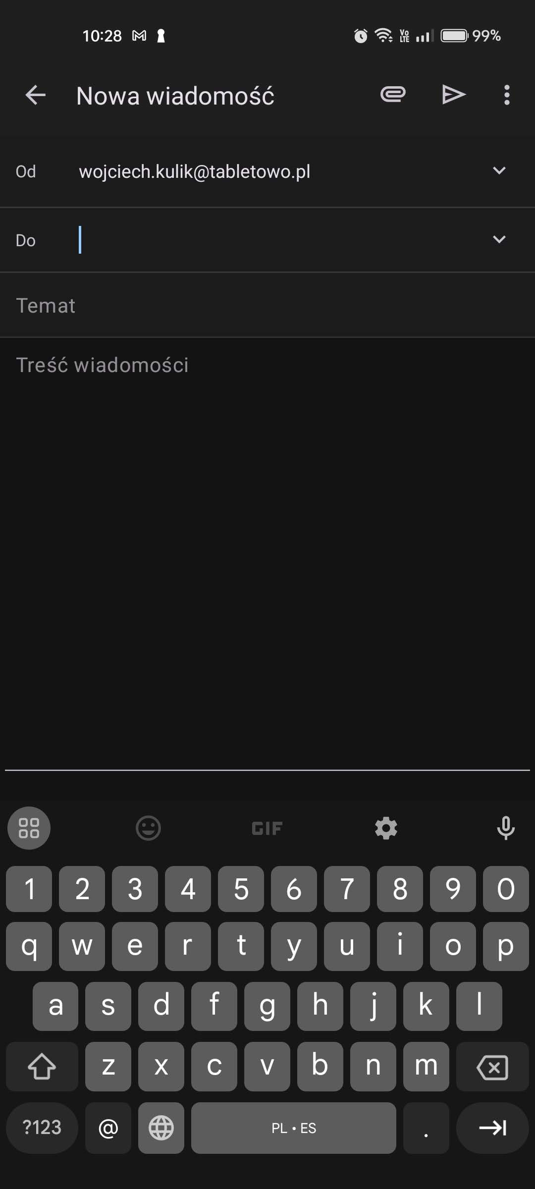Mozilla Thunderbird Beta Android aplikacja screen