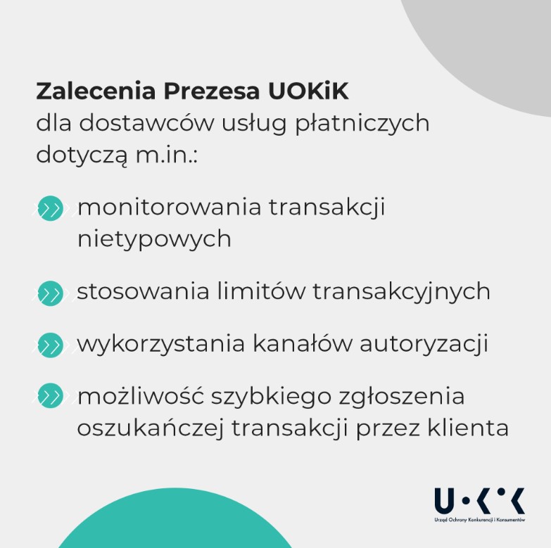Zalecenia UOKiK dla banków
