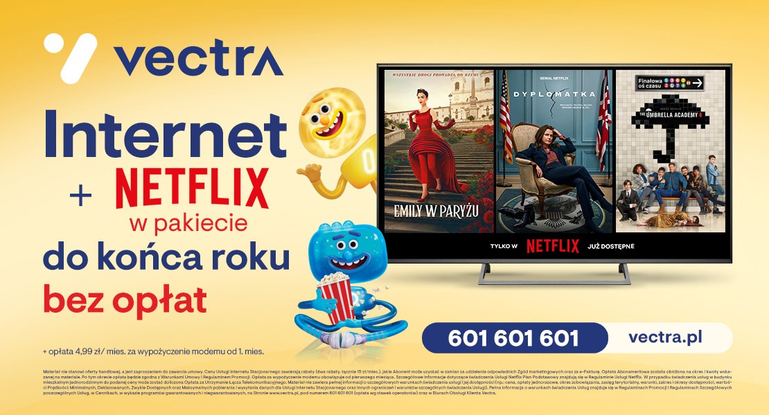 Internet z Netflixem w Vectrze