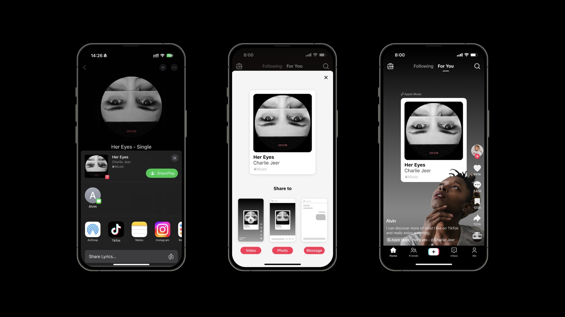 Funkcja "Udostępnij na TikToku" w Apple Music
