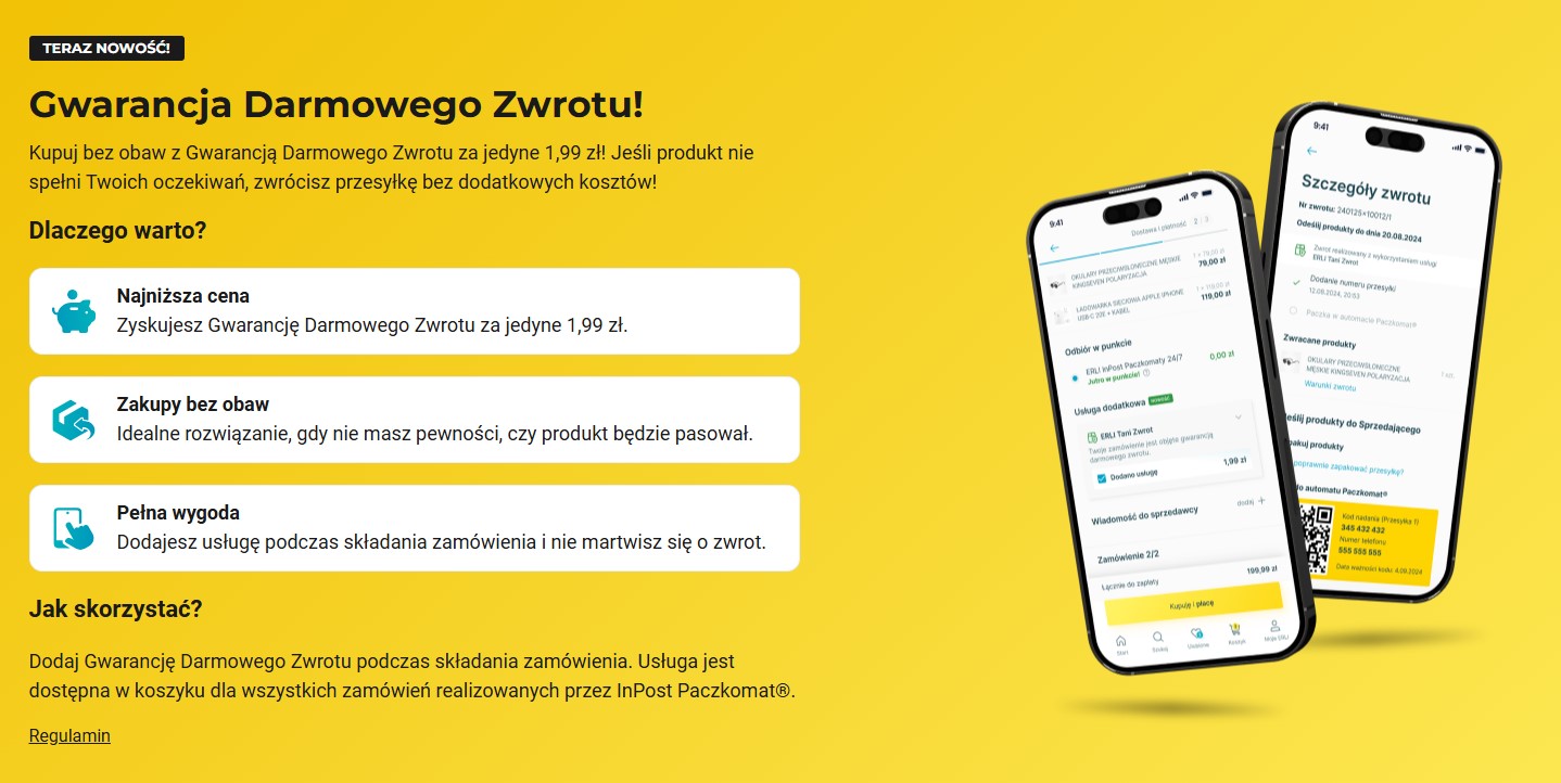 Gwarancja Darmowego Zwrotu na Erli