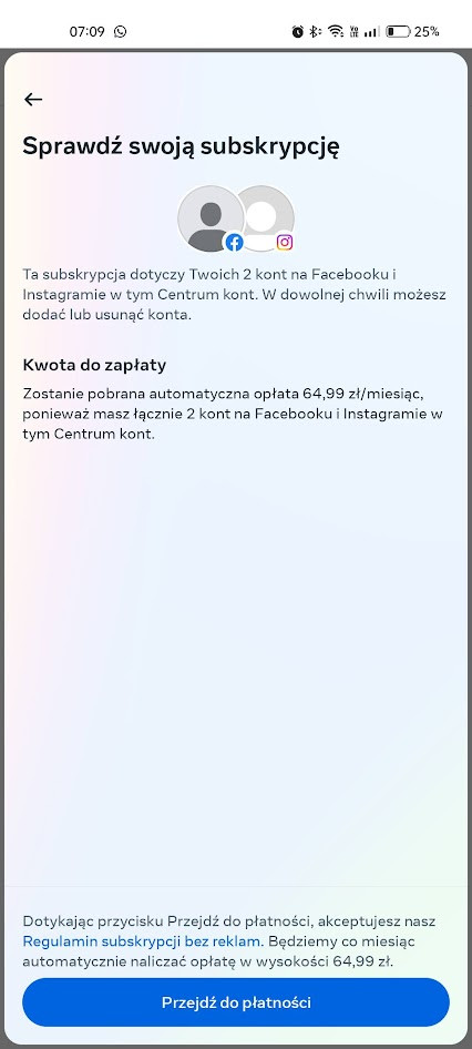 Facebook bez reklam cena aplikacja