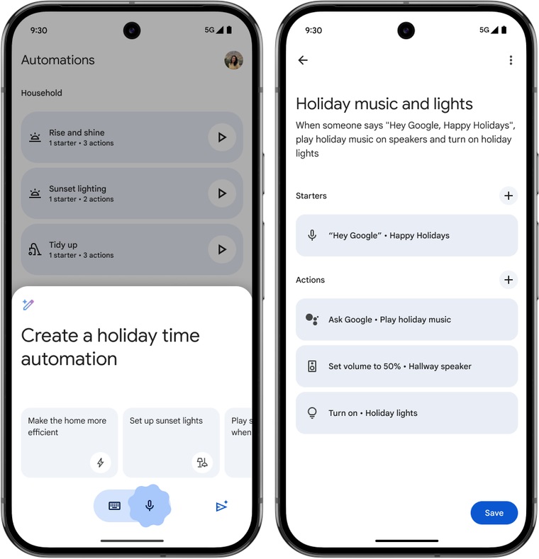 Tworzenie automatyzacji i rutyn z asystentem Gemini w Google Home