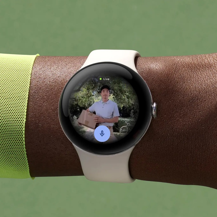 Podgląd z kamer Nest i możliwość rozmowy za pośrednictwem wybranych urządzeń Pixel Watch