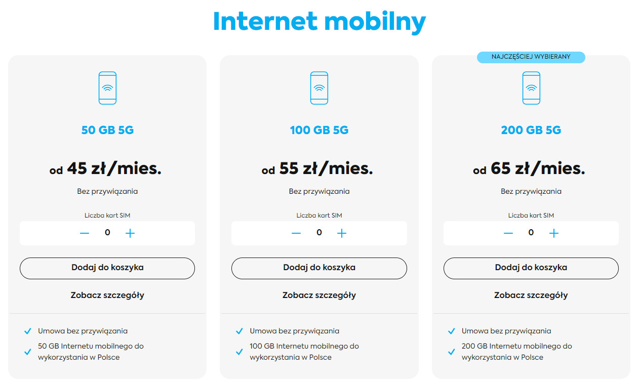 Internet 5G w Inea oferta