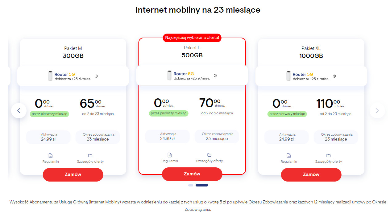 Internet 5G w Vectra oferta