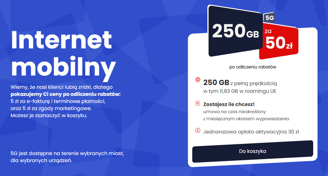 Internet 5G w Virgin Mobile oferta