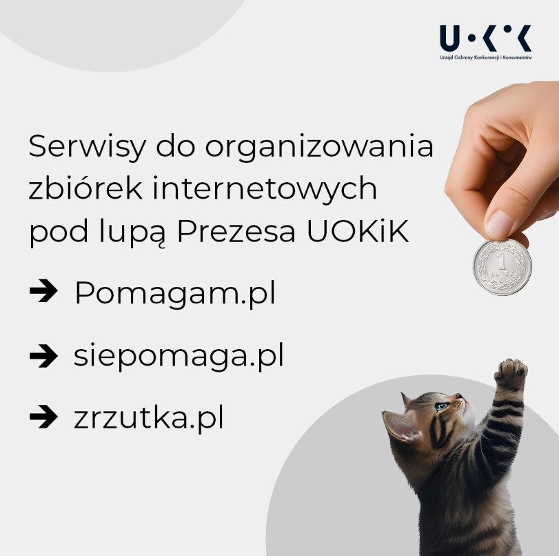 Zrzutka.pl, Siepomaga.pl i Pomagam.pl pod lupą UOKiK