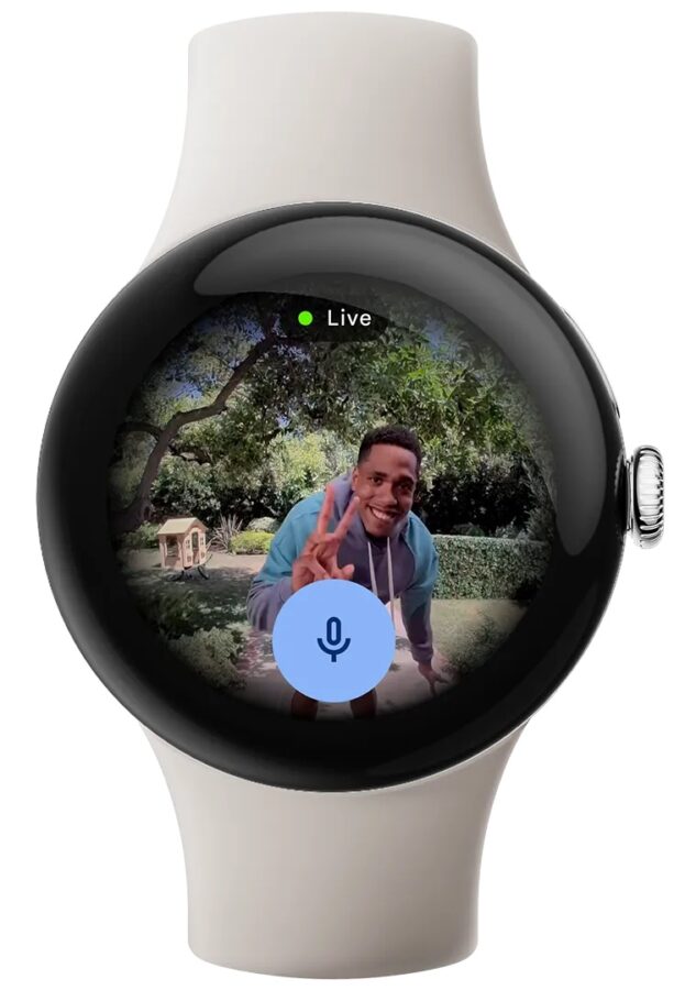 Podgląd z kamer i dzwonka Nest na Google Pixel Watch
