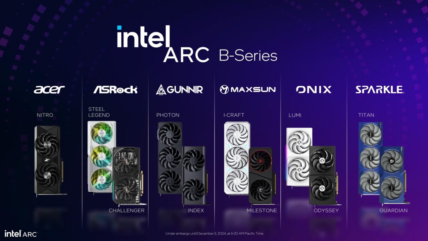 intel arc battlemage karty niereferencyjne