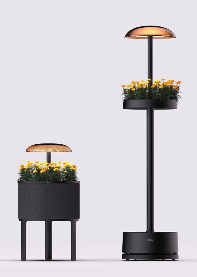 Lampa z donicą marki LG