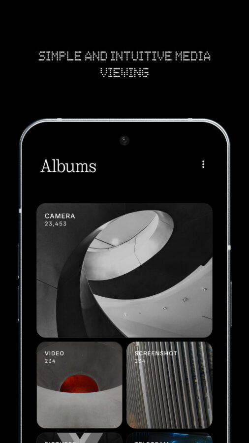 Nothing Gallery aplikacja screen