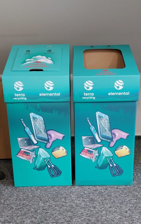 poczta polska pojemniki recykling elektrośmieci