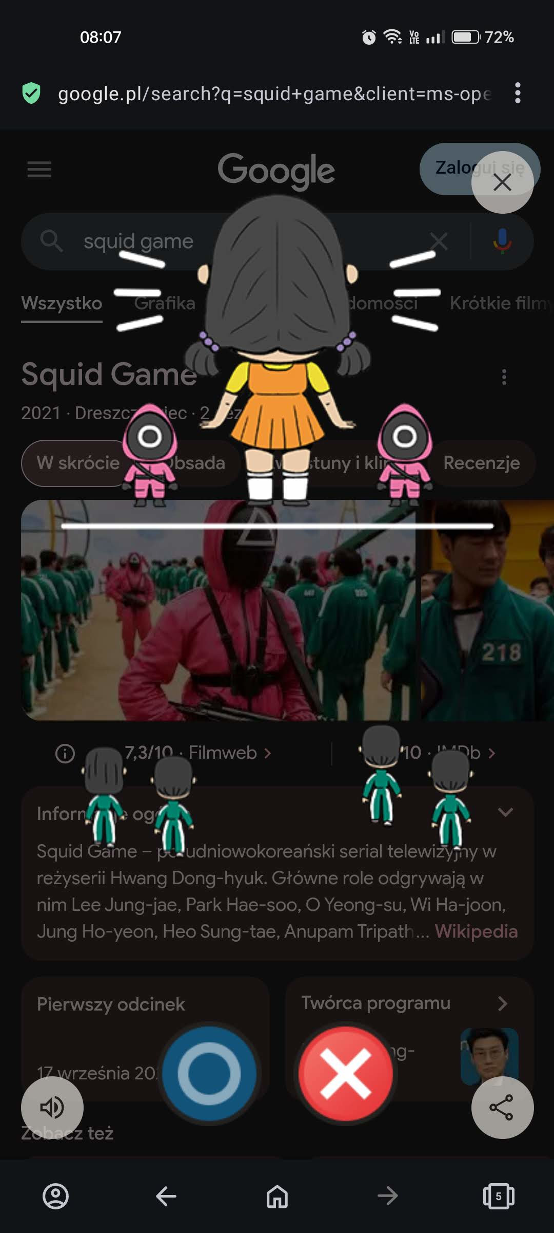 Squid Game Google gra