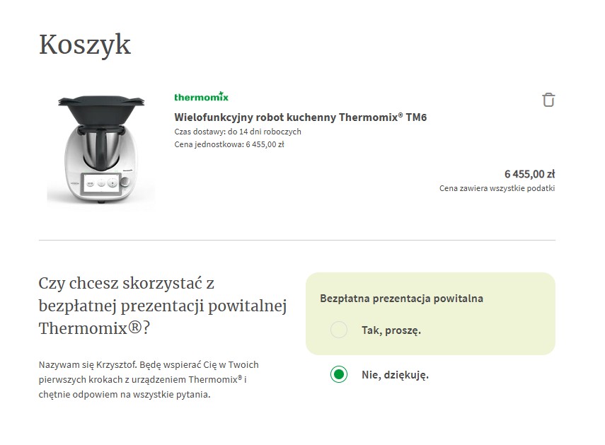 Thermomix dostępny w sklepie internetowym