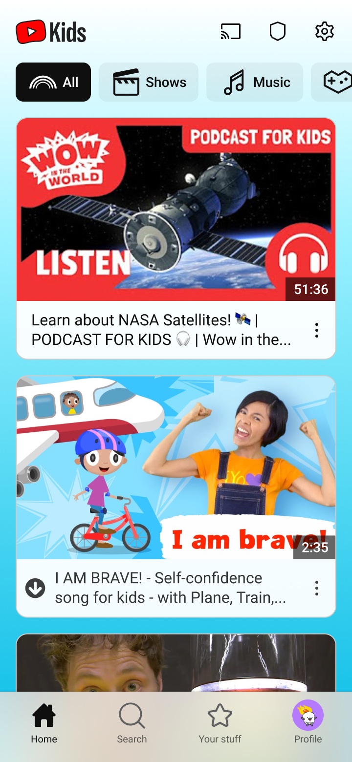 Przewijanie w aplikacji YouTube Kids będzie możliwe w pionie i w poziomie
