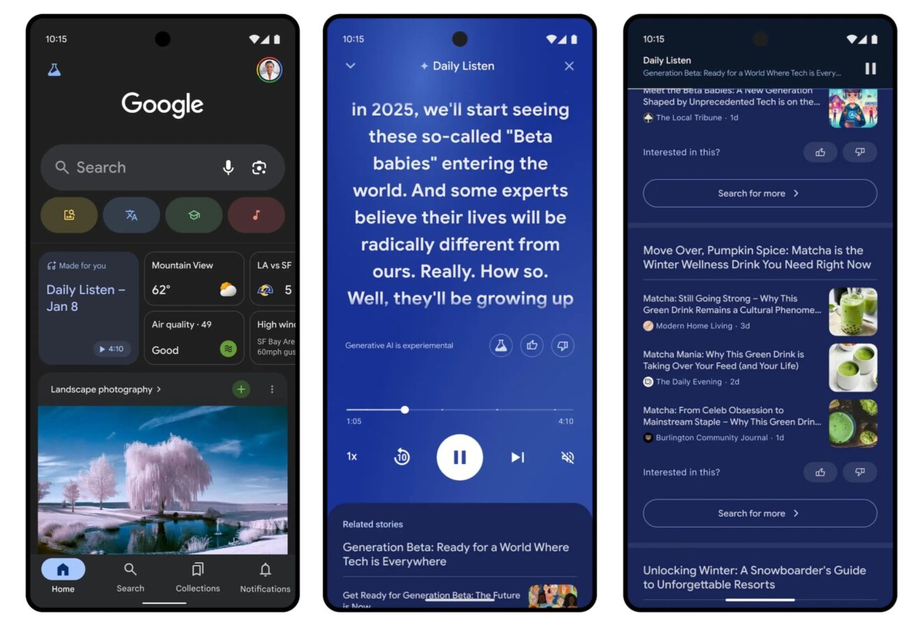 Google Daily Listen eksperyment
