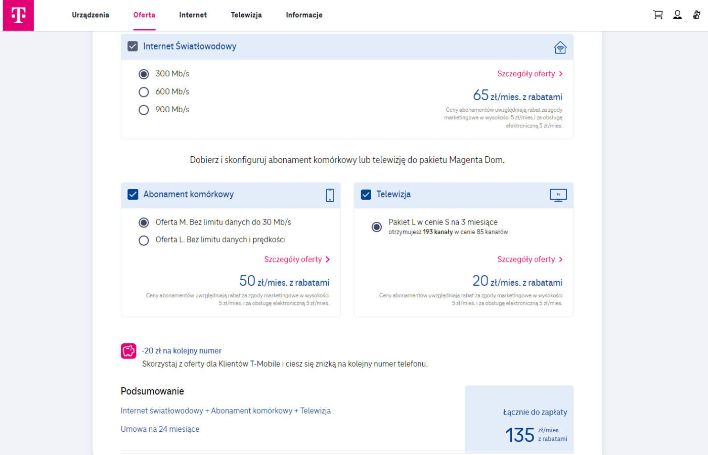 T-Mobile Magenta Dom konfigurator