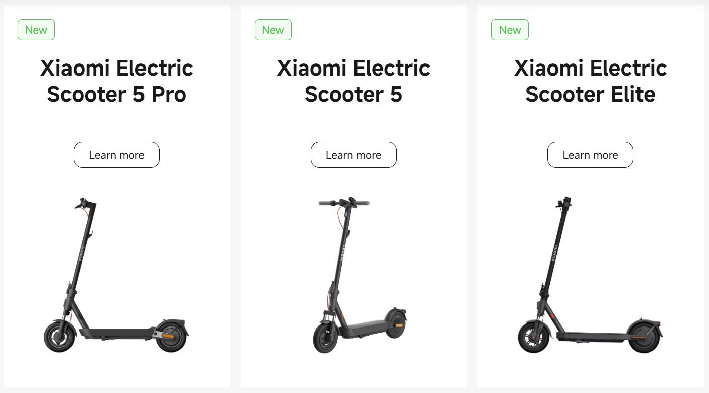 Nowe hulajnogi elektryczne Xiaomi