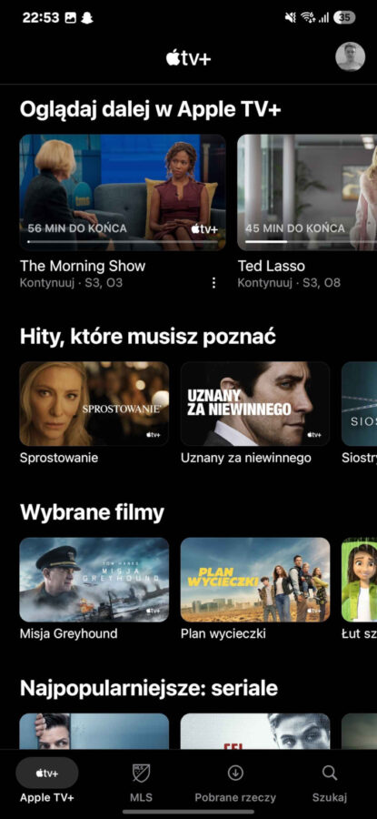 Apple TV+ na Androidzie