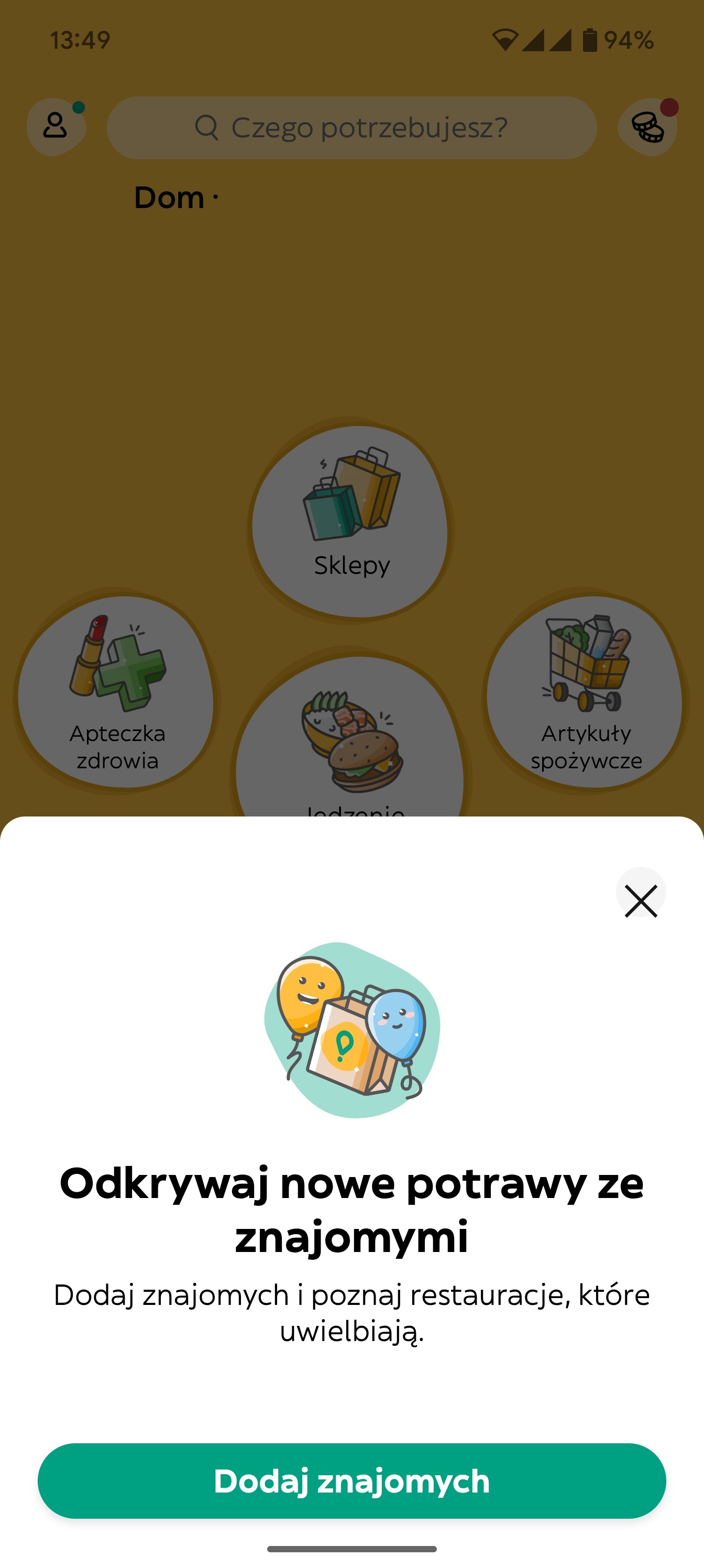 glovo dodawanie znajomych fot. tabletowo.pl