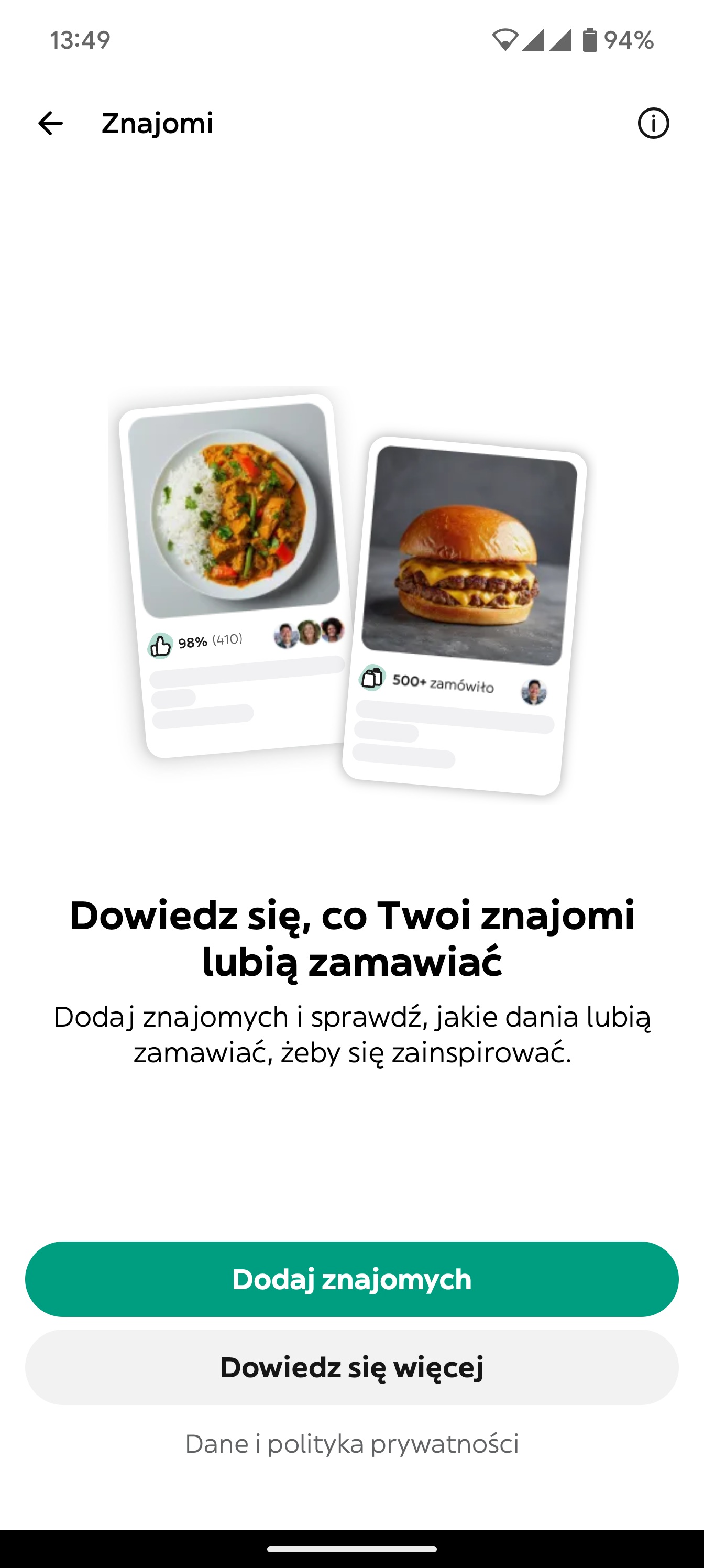 glovo dodawanie znajomych fot. tabletowo.pl