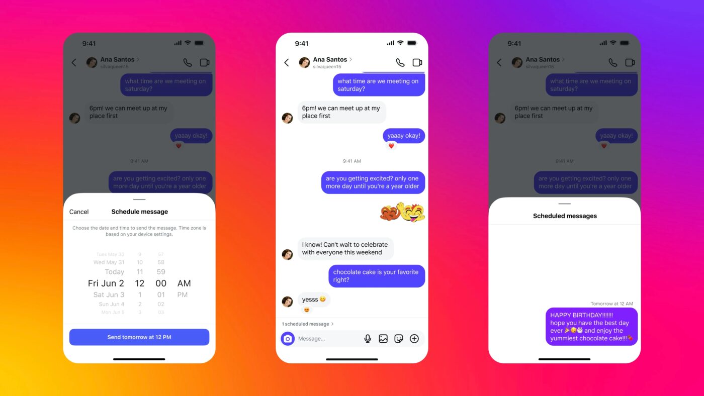 Instagram planowanie wiadomości