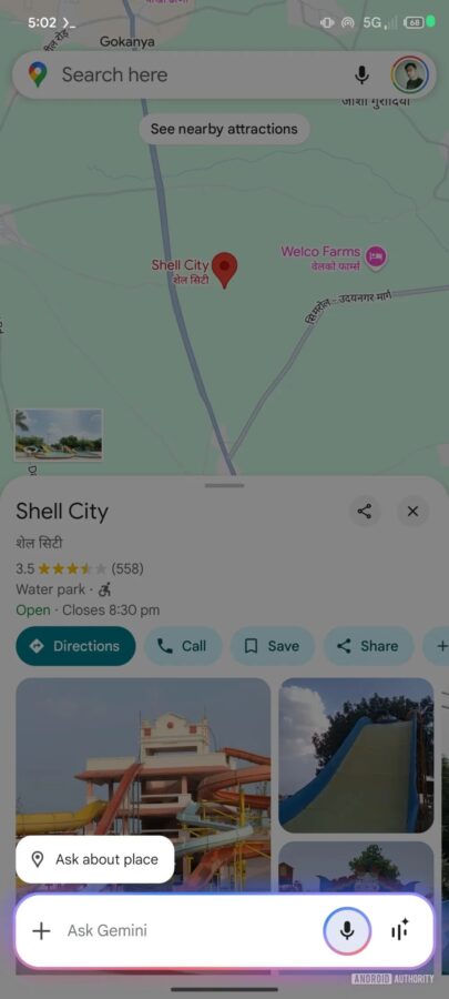Mapy Google Gemini podpowiedzi kontekstowe