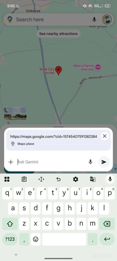 Mapy Google Gemini podpowiedzi kontekstowe